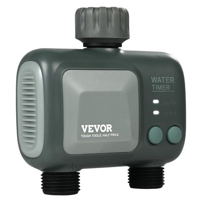 WiFi Sprinkler Timer, 2 Outlets, Smart Hose Faucet Water Timer with Brass Inlet,