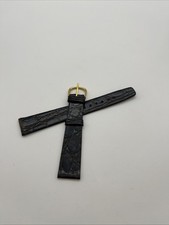 Genuine Crocodile 17mm Shiny Dark Brown French Watch Strap Band