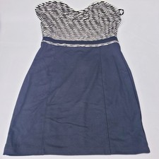 G By Guess Black & White Strapless Bodycon Dress Size M