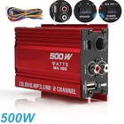 New Listing500W 12V.2 Channel Car Stereo Audio Power Amplifier HiFi Bass Amp Subwoofer Home