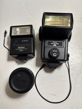 Vivitar camera lenses and flash Lot 3 Flash 283, 2000. Lense MC75-205