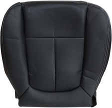 Front Driver Side Bottom Replacement Leather Seat Cover Black Compatible Black