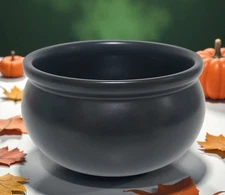 1 Williams Sonoma Black Cauldron Soup Bowl 5 3/4 Stoneware Halloween Holiday