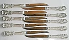 (10) Reed & Barton Francis I Steak Knives with Sterling Silver Handles