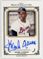 HANK AARON 2013 Topps Museum Collection Archival Auto /20 #AA-HA Braves