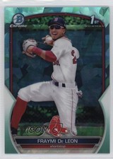 2023 Bowman Sapphire Edition Chrome Prospects Aqua 12/55 Fraymi De Leon 04cw