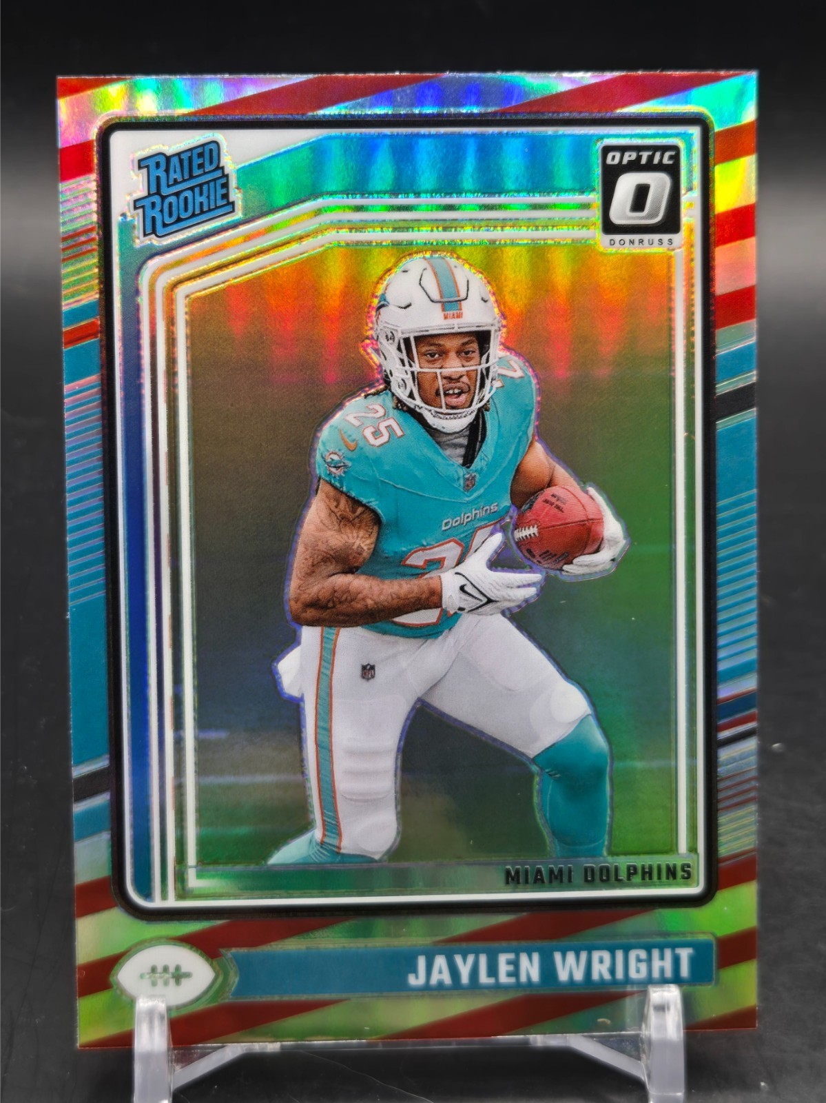 2024 Donruss Optic - Jaylen Wright #249 - Freedom Prizm - Miami Dolphins SSP
