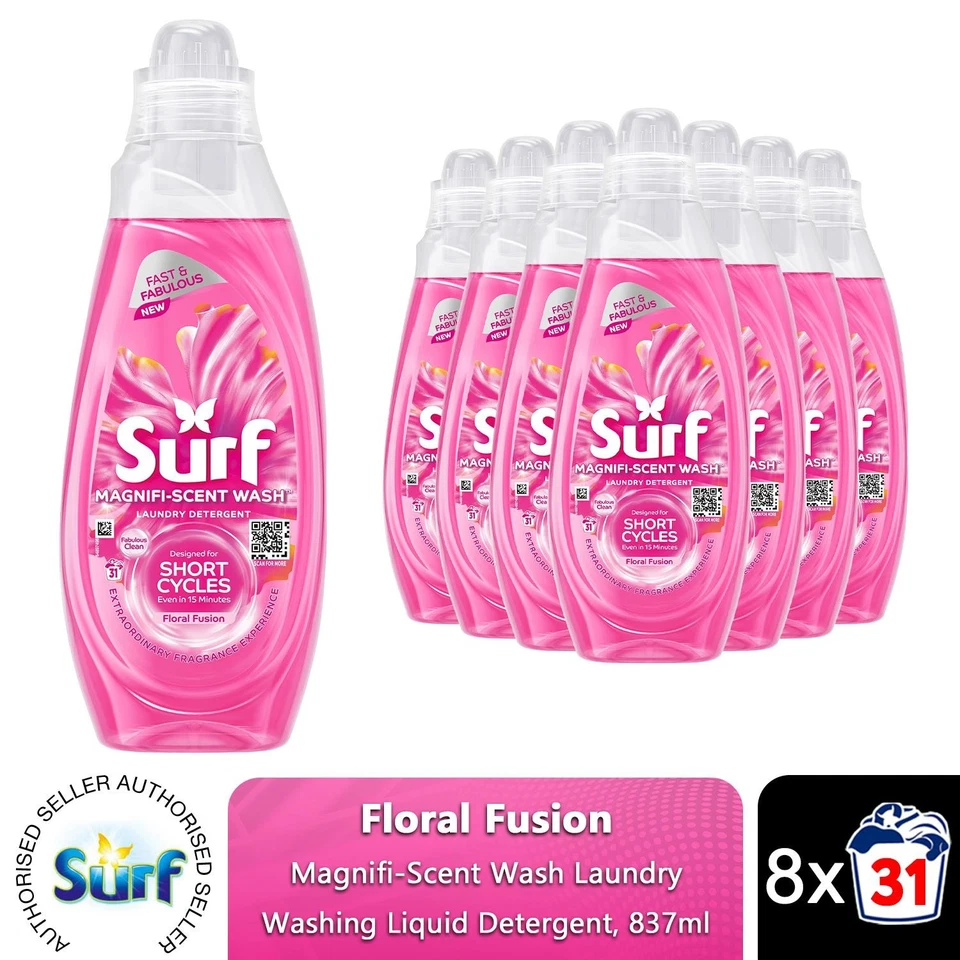 Surf Liquid Laundry Detergent 4x 55W (1.49L), 8x 40W (1.08L) or 8x 31W (837ml)