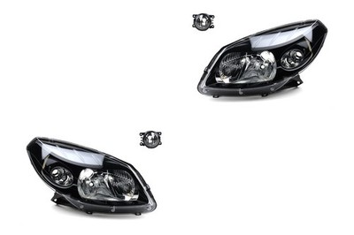 Scheinwerfer Set Halogen passend für Dacia Sandero 06/08- H4 L & R+ Nebelschei.
