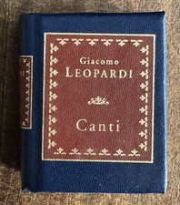 Giacomo Leopardi - CANTI - Mini Libro 5,5 x 6,5 cm - De Agostini 2003