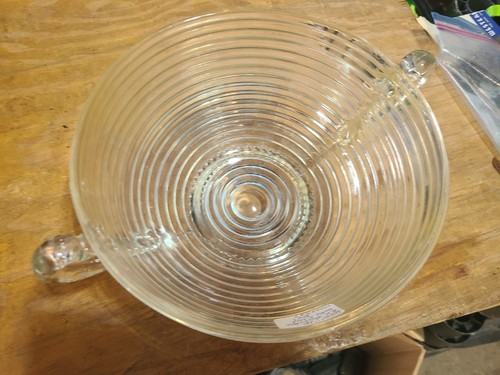 Cuenco para servir Anchor Hocking Manhattan vidrio transparente acanalado 9" - Imagen 2 de 3