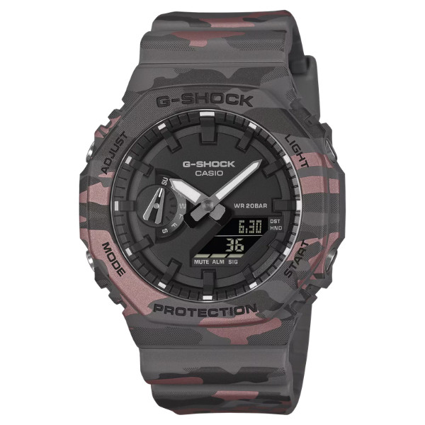 Casio G-Shock Classic Herrenuhr Camouflage Rot GA-2100CM-5AER-image