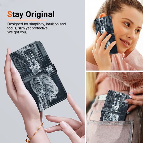 Flip Leather Phone Case For Samsung A17 A16 A15 A13 Animals Card Wallet Covers - Picture 135 of 177
