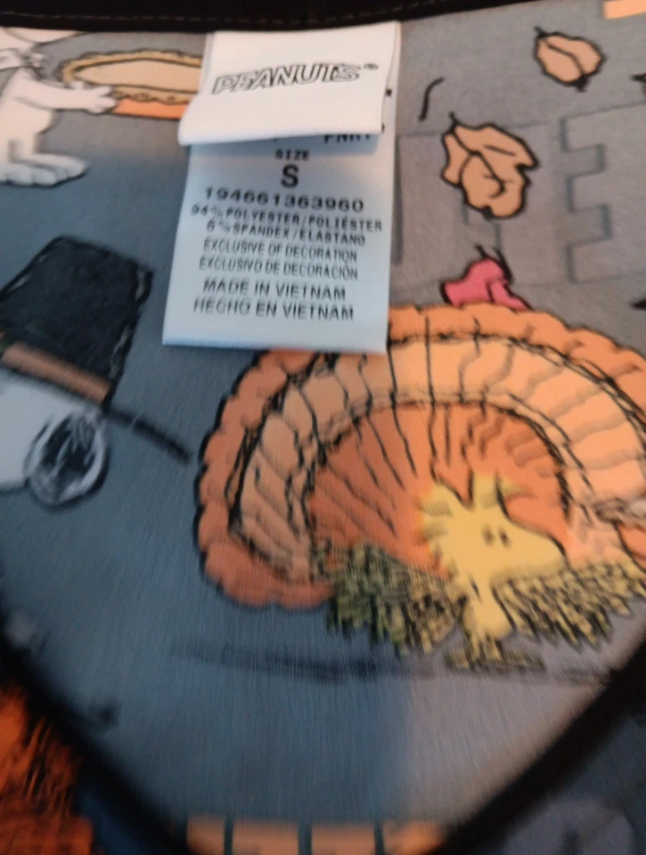 Cherokee Uniforms Tooniforms Peanuts Snoopy Size S NWT - Image 3 of 4