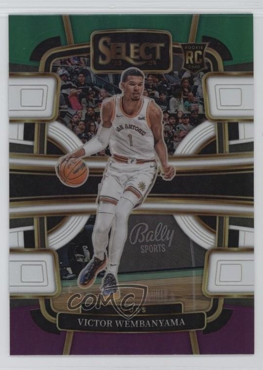 2023 Panini Select Concourse Green White Purple Prizm Victor Wembanyama #87 1tn7