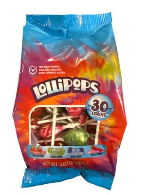 5.82oz/30ct Bag HILCO SWEETS Candy Strawberry Green Apple Watermelon + MINI POPS