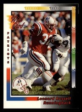 Leonard Russell 1992 Wild Card #124 New England Patriots FOOTBALL *079