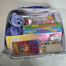 Ty Beanie Babies Official Club Platinum Edition Open Package Open Cards