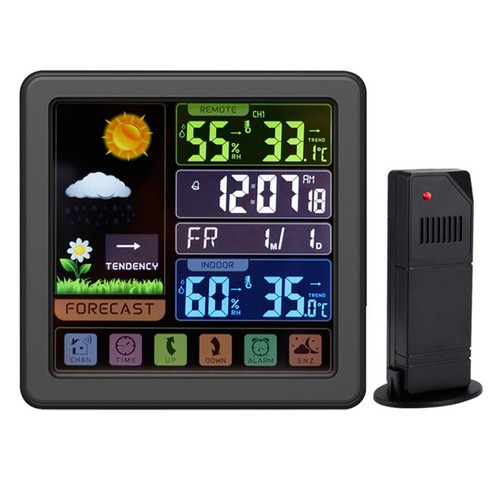 Innen Außen Thermometer Uhr mit Funksensor und Weckerfunktion - Bild 7 von 7