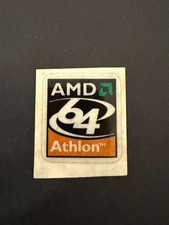 1x Vintage AMD 64 Athlon Laptop/PC Sticker Label Decal Badge 19mm x 22mm