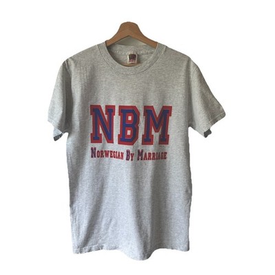 Norwegian By Marriage NBM Grey Vintage Tshirt Size Unisex  M