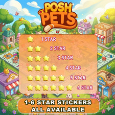   All Sticker Avaiable   Mono-poly Sticker Go 1-6 Star Stickers  CHEAP  FAST