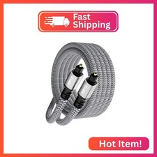 Kxable Optical Audio Cable 10 FT, Digital Audio Cable, Toslink Fiber Optic Cord,