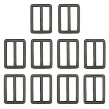 Moicstiy 10 Pcs 1-1/4 Inch Metal Slide Buckles, Inch, Metallic Black