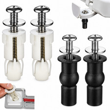 2 Set Toilet Seat Screws, Stainless Steel Toilet Seat Bolts with Expanding Rubbe