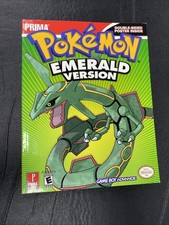 B6 Pokemon Emerald Version PRIMA Official Game Guide GBA Game Boy W/ POSTER Mint