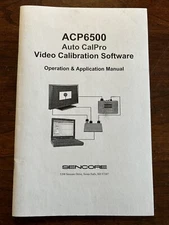 Sencore ACP6500 Auto CalPro Video Calibration Software Operation Manual Original