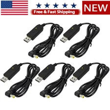1-5pcs 2.5mm USB Charger Cable for BaoFeng UV-5R 3800mAh BL-5L Battery BF-UVB3