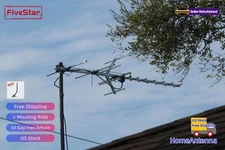 200 Mile Range Yagi HD TV Antenna Outdoor VHF UHF Digital High Reception