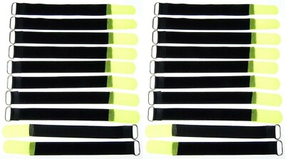 Miya Kabel-Klettband – 50 Stück, Gelb, 2,3 X 20 Cm, Wiederverwendbar