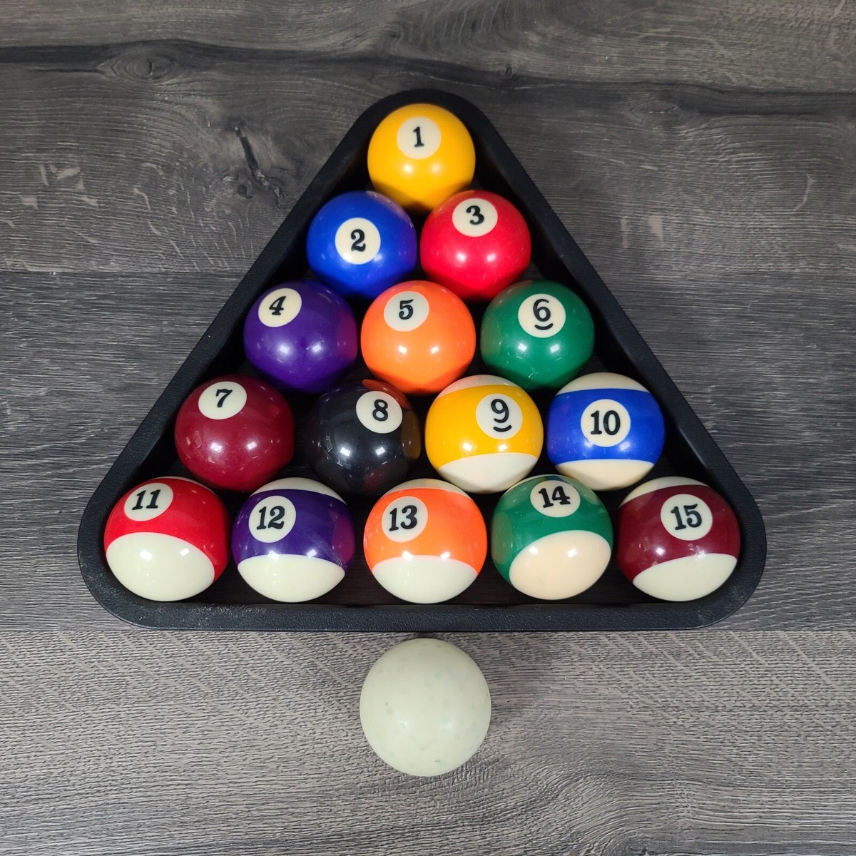 Vintage Pool Table Balls Complete Set of 16 Billiard w