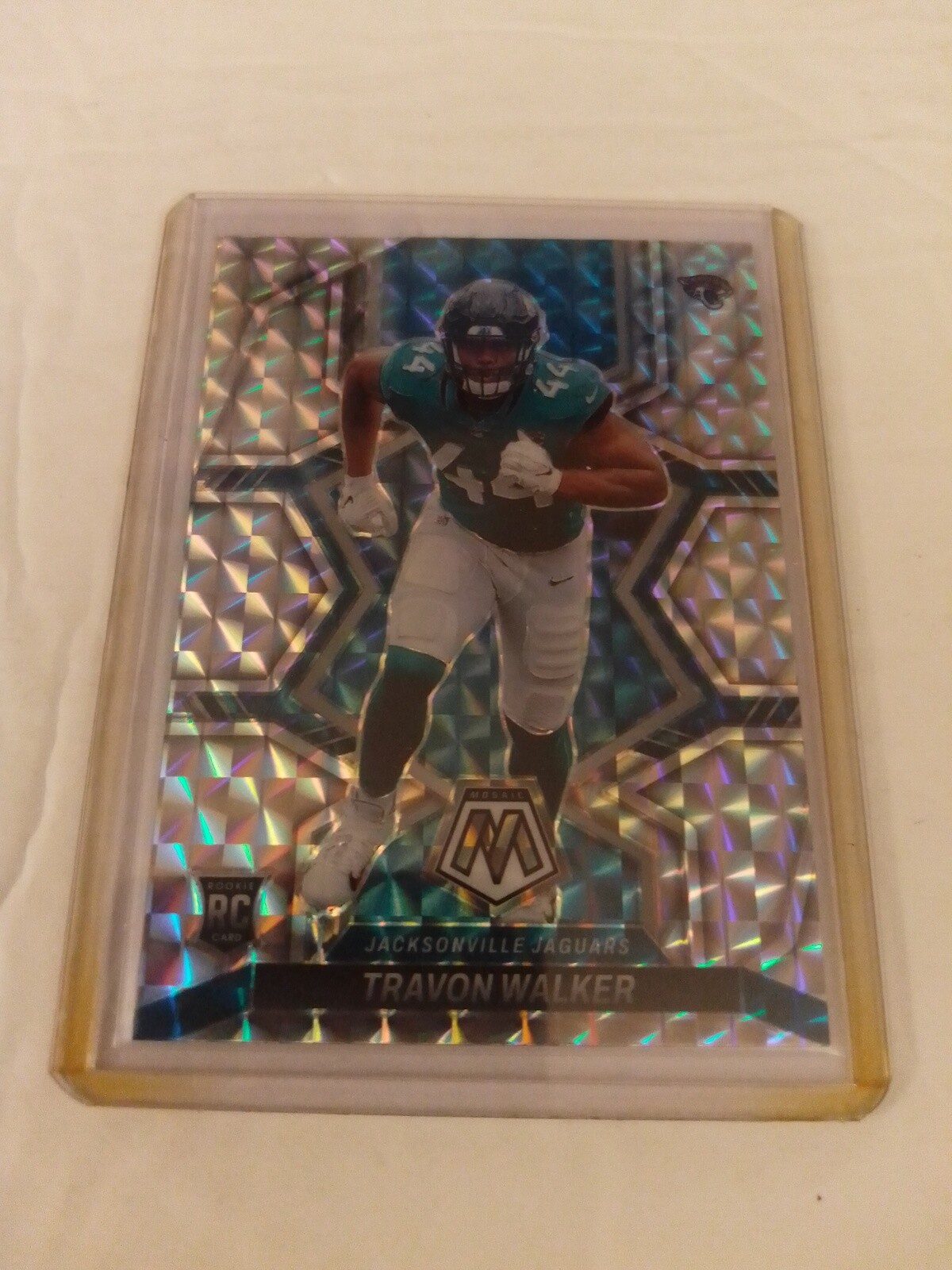 2022 Panini Mosaic Football #333 Travon Walker Silver Honeycomb Prizm RC Card