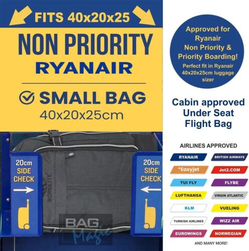 Ryanair Approved Cabin Bag Under Seat Baggage 40x25x20cm Luggage Carry On Travel - Bild 55 von 164