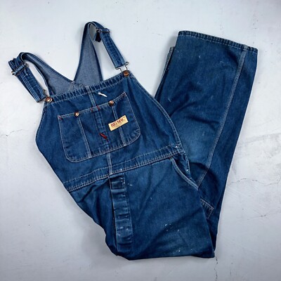 Big Mac Authentic Workwear Men's Bib Overalls 42x30 VTG Wash