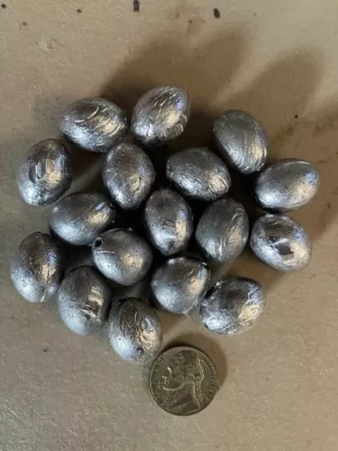 Egg sinkers 1oz Lead Fishing Terminal Saltwater Sinker 16 pcs