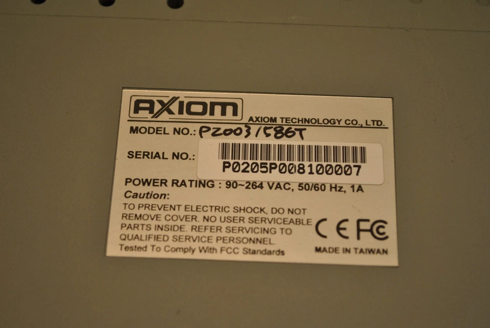 Axiom Technology Co. Monitor de interfaz de operador P2003/586T 586T  Foto 3 de 4
