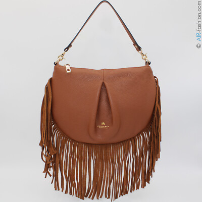 Cuoieria Fiorentina Made in Italy brown leather small crossbody
