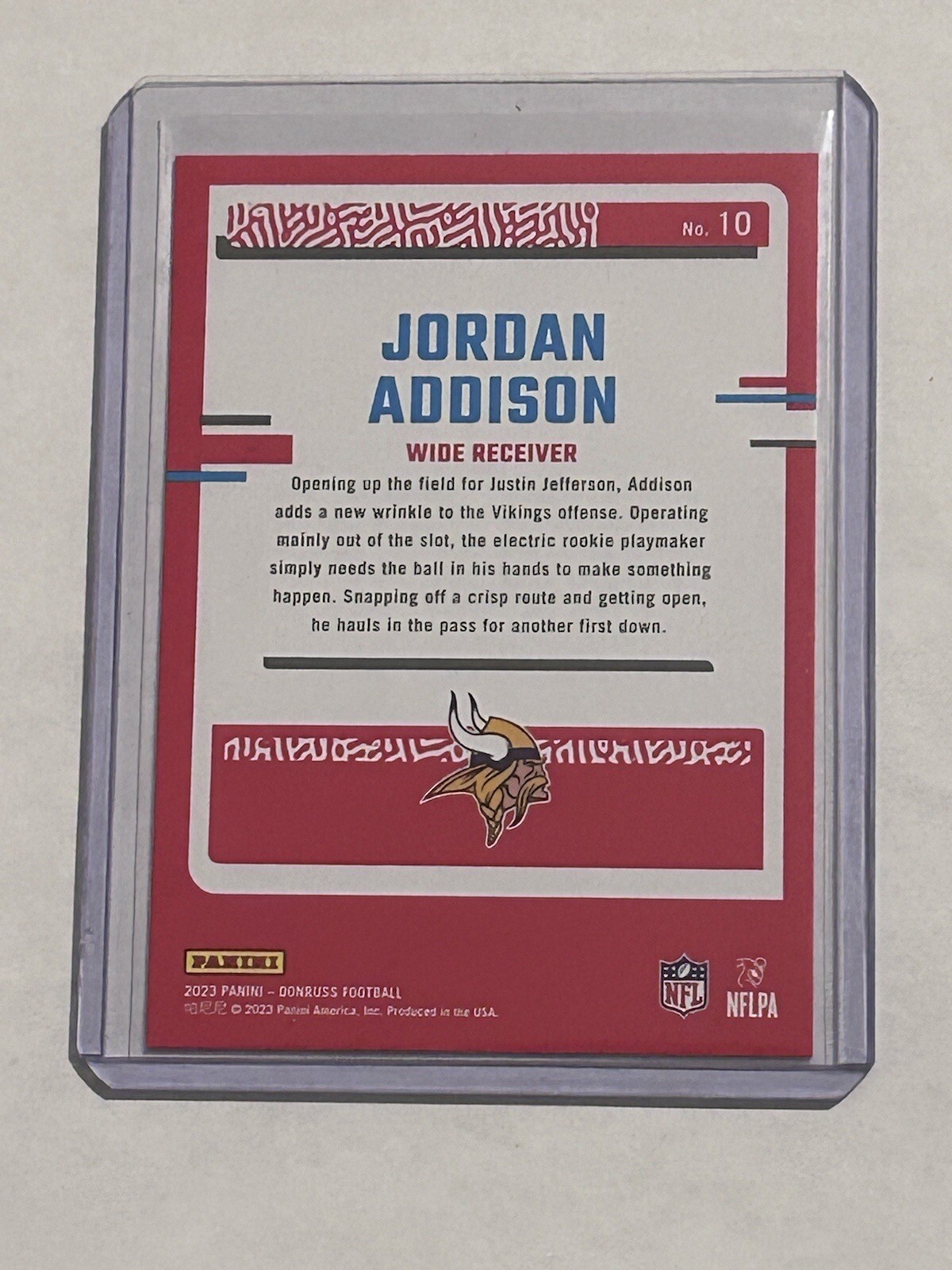 Jordan Addison 2023 Panini Donruss The Rookies RC #10 Insert Vikings Football thumbnail 8