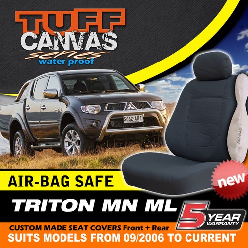 TUFF CANVAS Seat Covers Mitsubishi TRITON Double Cab 2Row ML MN GLX/GLX