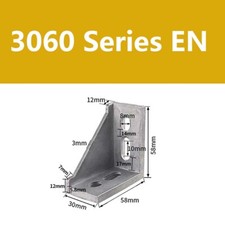 2020/3030/4040 90° Aluminium Profile L Shape Corner Joint Right Angle Bracket