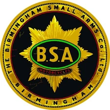 #3828 (1) 3.75" BSA British Small Arms Vintage Retro Decal Sticker LAMINATED