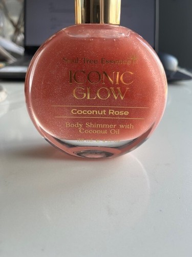 Soul Tree Essence ICONIC GLOW COCONUT ROSE OIL Body Shimmer Oil w/dropper New - Picture 2 of 8