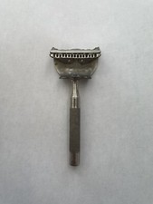 VINTAGE 1901 GEM JUNIOR SINGLE EDGE SAFETY RAZOR MADE IN NEW YORK USA CLEAN 🆓📬