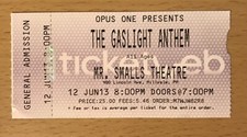 2012 THE GASLIGHT ANTHEM MR. SMALLS PITTSBURGH CONCERT TICKET STUB 065