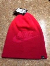 NIKE Youth Swoosh Beanie Hat Size  7-16 Burnt Crimson NWT FAST SHIPPING