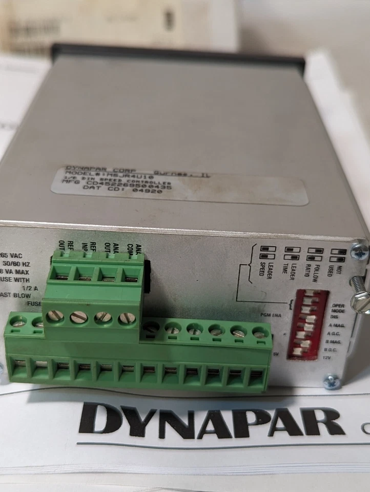 Dynapar MSJR4U10 Speed Regulator, 120/240vac, 1/8 DIN Digital - Image 4 of 4